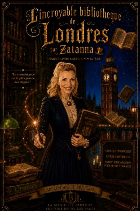 L’incroyable bibliothèque de Londres, de Zatanna, spectacle familial de magie et d'illusion
