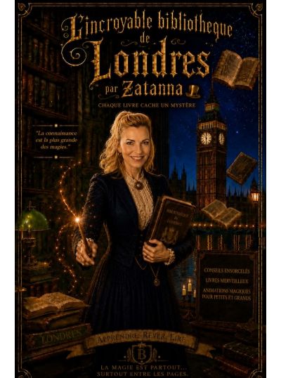 L’incroyable bibliothèque de Londres, de Zatanna, spectacle familial de magie et d'illusion